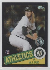 2020 Topps Silver Pack 1985 Chrome Baseball Series 2 Black 116/199 AJ Puk 0d7h