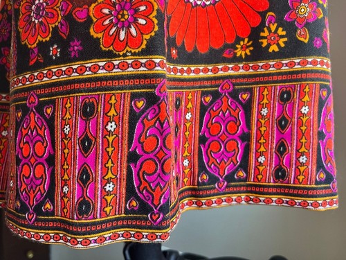 Vintage 60s Mod Maxi Dress | Psychedelic Floral & Paisley Skirt | XS-S - Picture 6 of 7