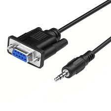 DB9 9 Pin Female To 3.5mm Male Plug Serial Cable RS232 1/8 Inch Cord 6FT/1.8M