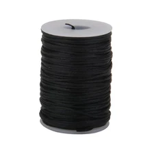 Flat Thread (Black) - 76 Yard 1.2mm String Cord Sewing Craft Tool Portable for