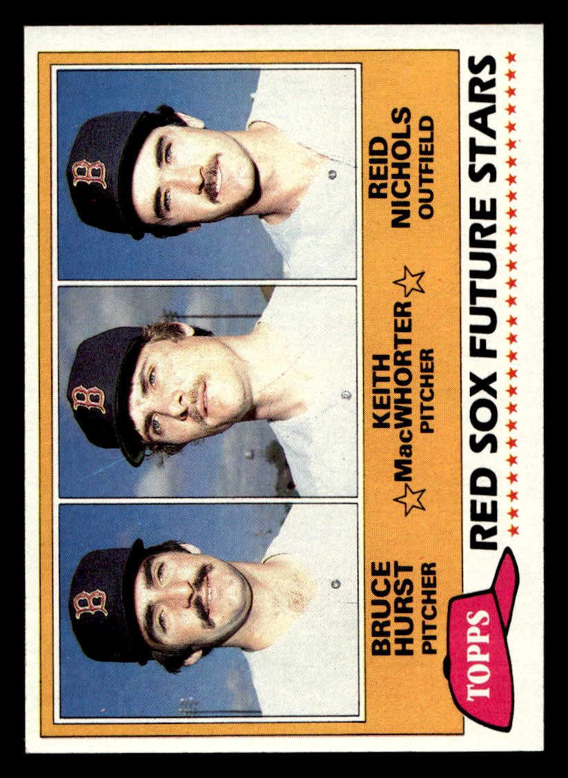1981 Topps #689 Red Sox Future Stars (Bruce Hurst / Keith MacWhorter / Nichols)