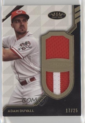 2018 Topps Tier One Relics 17/25 Adam Duvall #T1DR-AD Dual Patch s3g