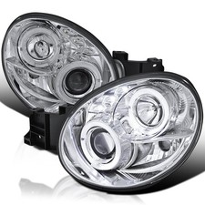 Led Halo Chrome Clear Lens Projector Headlights For Subaru Impreza 2002-2003 Led Halo Chrome Clear Lens Projector Headlights For Subaru Impreza 2002-2003