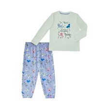 Member's Mark Girl's 2 Piece Cozy Easy Pull On Fleece Pajama Set