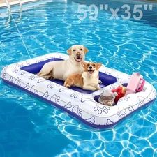Dog Pool Float, Inflatable Pet Pool Floats for Medium Large Dogs Up to 220 lb...