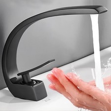 Black Single Handle Bathroom Sink Faucet Basin Vanity 1 Hole Lavatory Mixer Tap