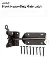 Everbilt Heavy Duty Gate Latch - Black Finish Door Hardware