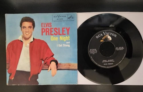 ELVIS PRESLEY 47 7410 "I GOT STUNG" & "ONE NIGHT" HOLLYWOOD PRESS