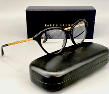 Ralph Lauren RL 6184 5001 Eyeglasses 52-17-140 Black/Gold Case 100 Authentic