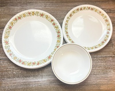 Vtg 80s Corelle by Corning Spice of Life Plates Bowls 13 Pieces Garden Retired