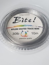 Fishing Trace Wire 10m 30 LB with Crimps Various Weight Nylon Coated Sea Pike