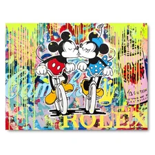 Nastya Rovenskaya- Original Oil on Canvas "Cartoon Symphony"