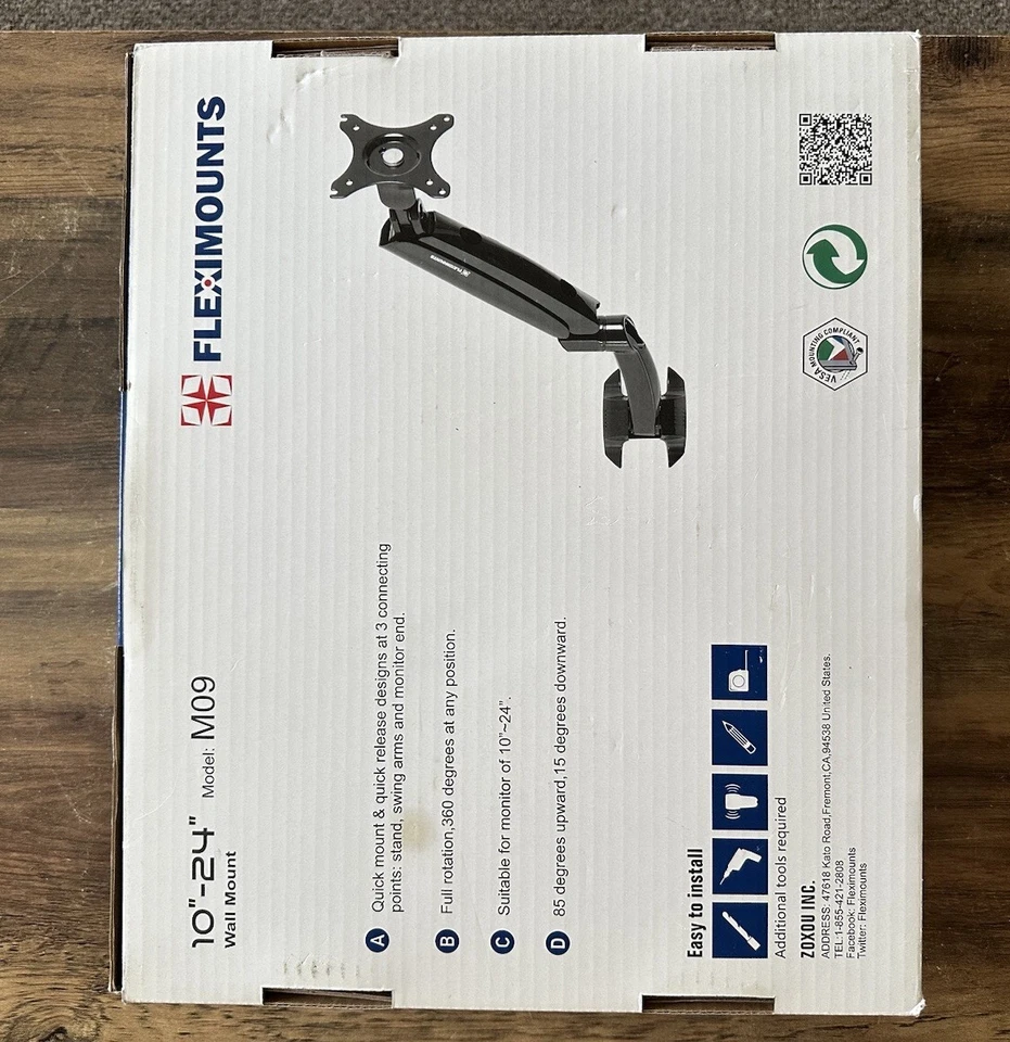 FLEXIMOUNTS M09 Wall Mount for 10”–24” Monitors – New in Box - Image 3 of 3