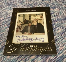 2025 LEAF PHOTOGRAPHIC JULIUS DR J ERVING AUTO 1/1 FRAMED SIGNED POLAROID NBA