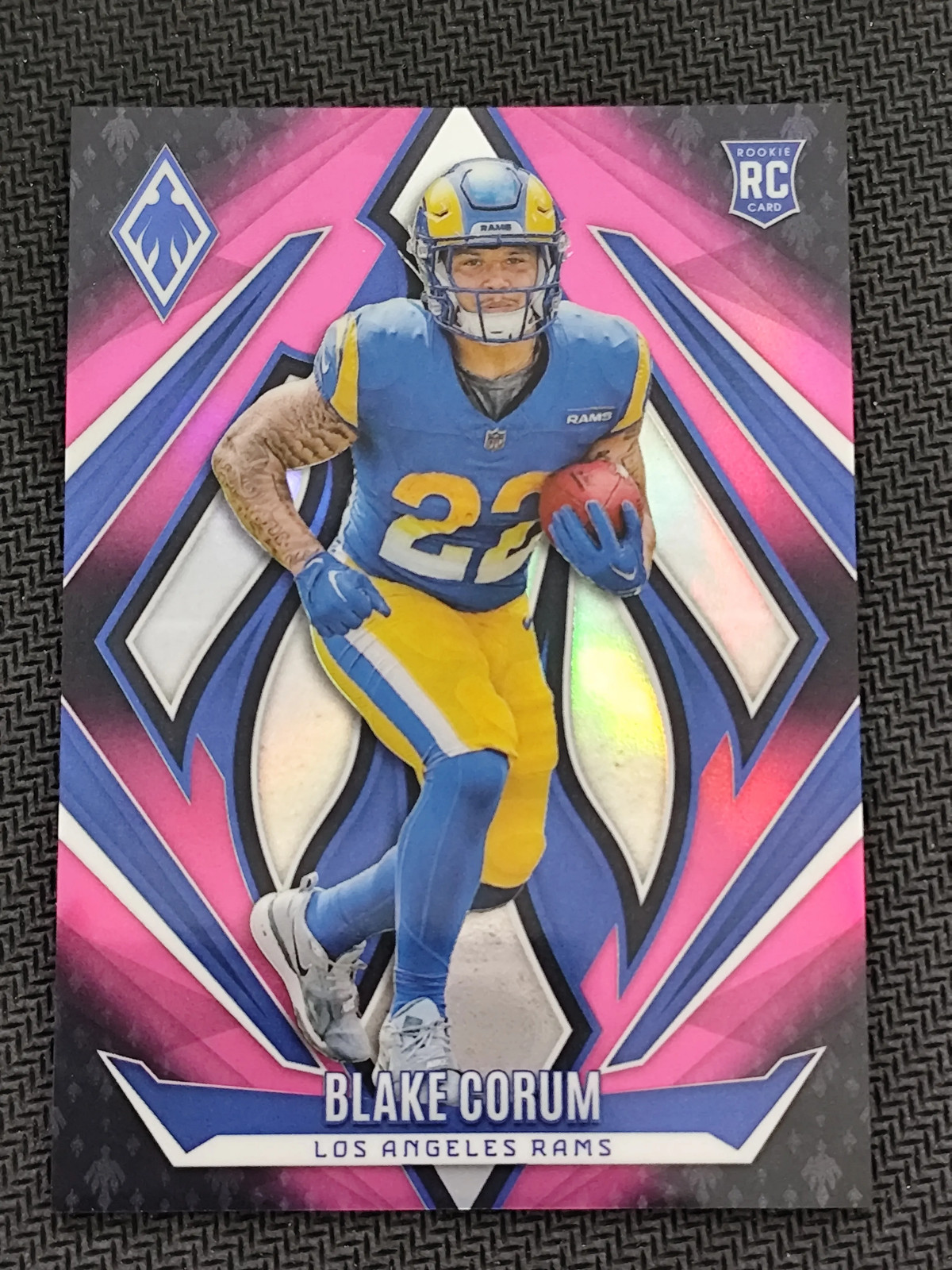 2024 Panini Phoenix Pink Fade #158 Blake Corum RC Rookie 42/88 Rams -hd