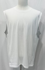 IDEOLOGY MEN  S SLEEVELESS ATHLETIC FIT SHIRT WHITE XL