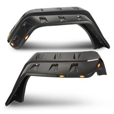 4pcs 2007-2018 Jeep Jk Wrangler 24dr Fender Flares Wled Marker Black Rivet