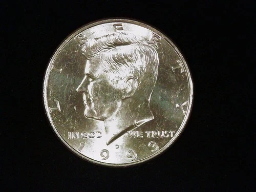 1993-D Kennedy Half Dollar AU+++ (1). Free Shipping!
