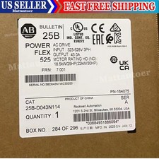 New Allen Bradley 25B-D043N114 AB 25BD043N114 PowerFlex 525 AC Drive US