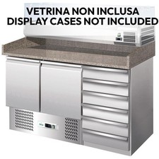 BANCO FRIGO PIZZERIA G-S903PZCAS BANCO  REFRIGERATO STATICO +2+8°C INOX+GRANITO