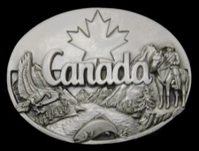 RG20166 *NOS* VERY COOL VINTAGE 1990 ***CANADA*** SOUVENIR PEWTER BUCKLE