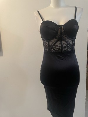 akira chicago black label Mini Lace Dress Size S Black NWT
