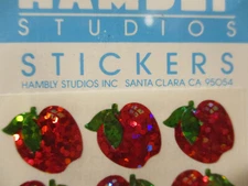 Hambly Studios APPLES SPARKLE Vintage Sparkle Stickers Santa Clara California