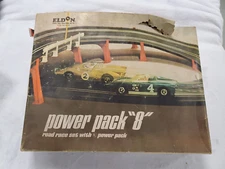 VINTAGE 1960s Eldon Power Pack 8 Race Slot Car Set 1/32 Scale
