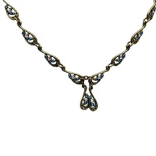 Kenny Ma San Francisco Necklace Earrings Set Rhinestone Dainty Petite Vintage