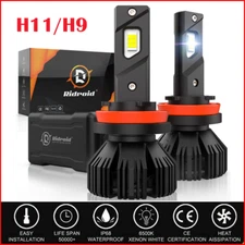 RIDROID 2PCS H11 LED Headlight Bulbs White Low Beam Conversion Kit 200W 20000LM