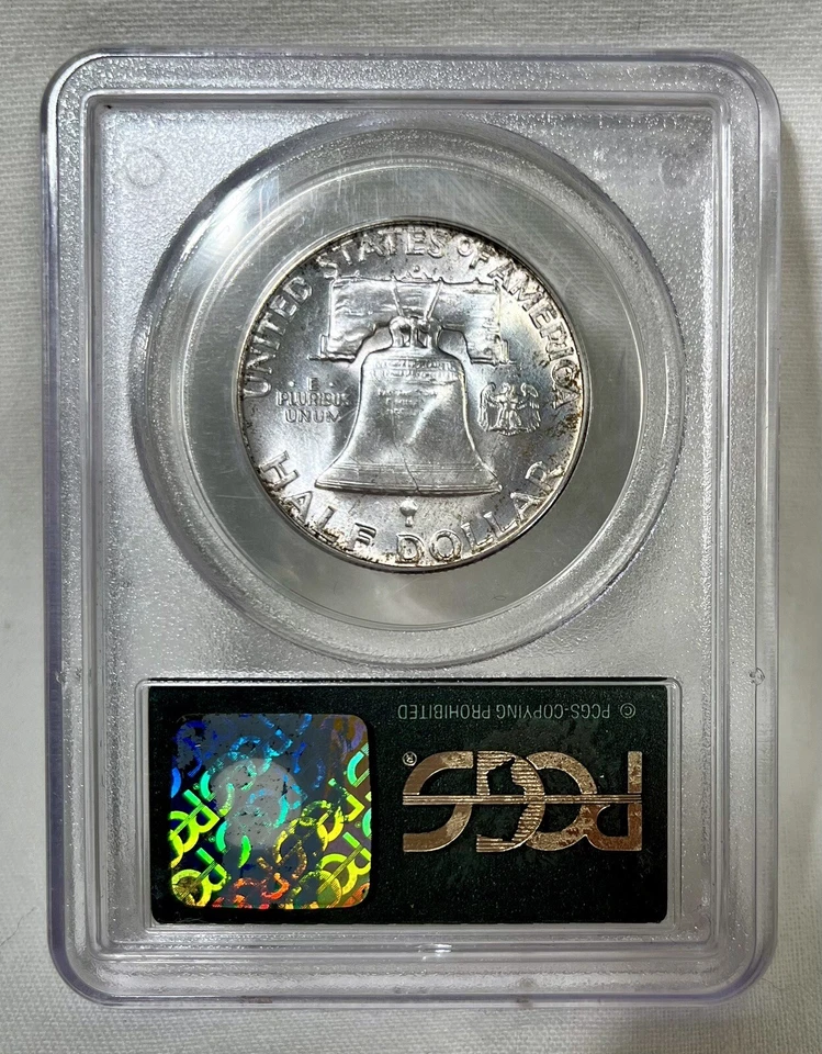 1953-D PCGS MS65FBL Franklin Half Dollar Old Green Holder! OGH Full Bell Lines - Image 2 of 4