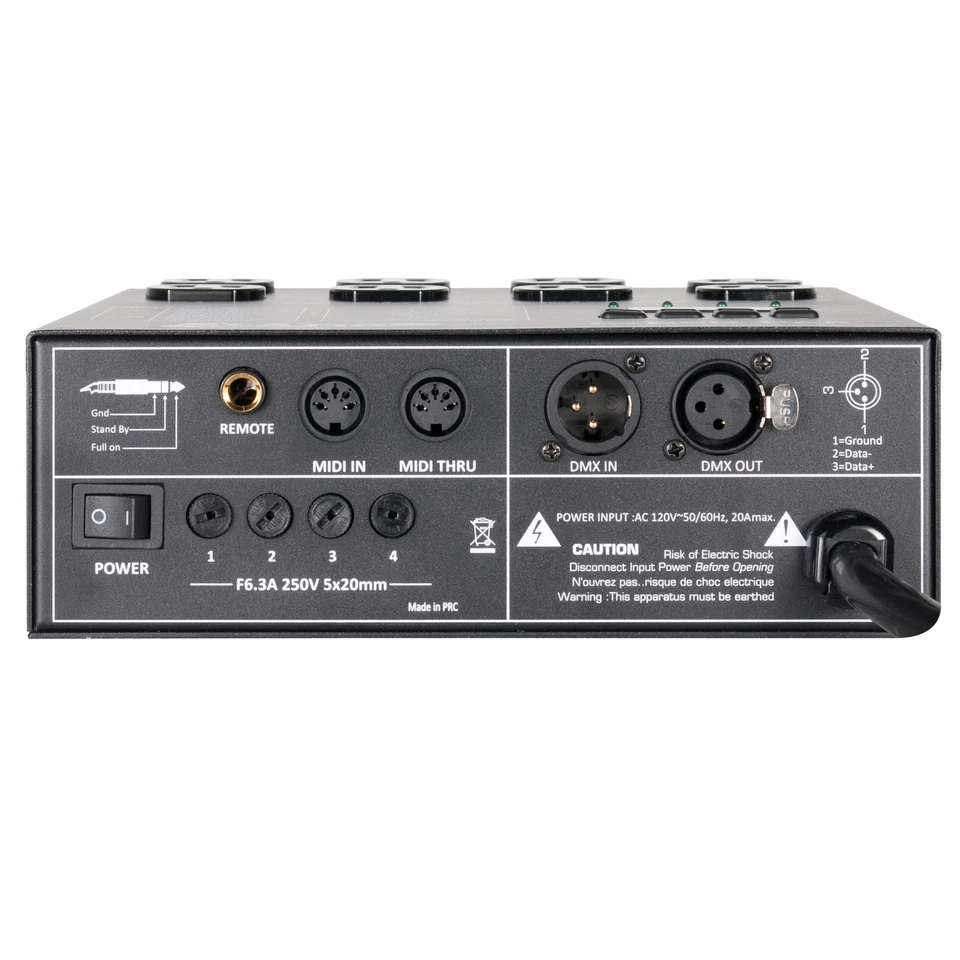 Elation ADJ CYBER PACK 4-Channel Dimmer/Relay/MIDI DMX Controller Power Pack - Image 3 of 4