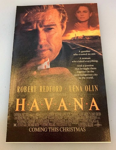 Havana Movie Ad Robert Redford Lena Olin Sydney Pollack Film 9” x 5.5” |  eBay