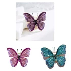 Metal & Rhinestone Cute Butterfly Brooch