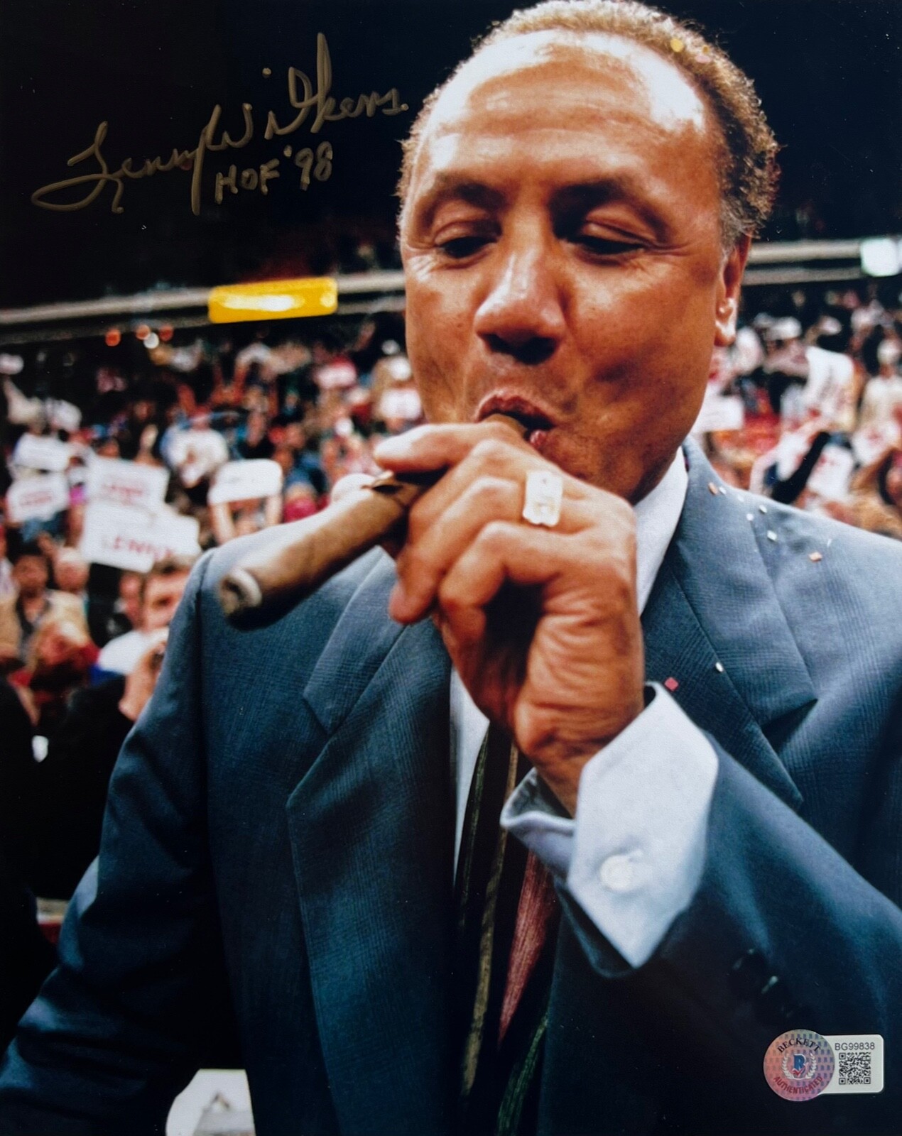 Lenny Wilkens Autographed Signed Seattle Supersonics HAWKS SEATTLE SONICS 8x10 Photo Beckett BAS COA 