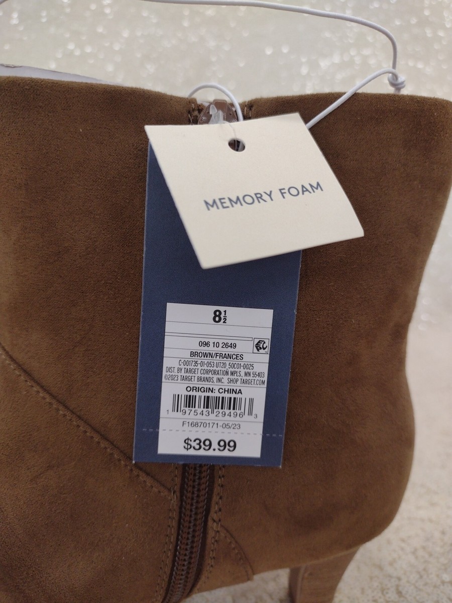 Universal Thread Frances Women Size 8.5 Brown Faux Suede 2.25