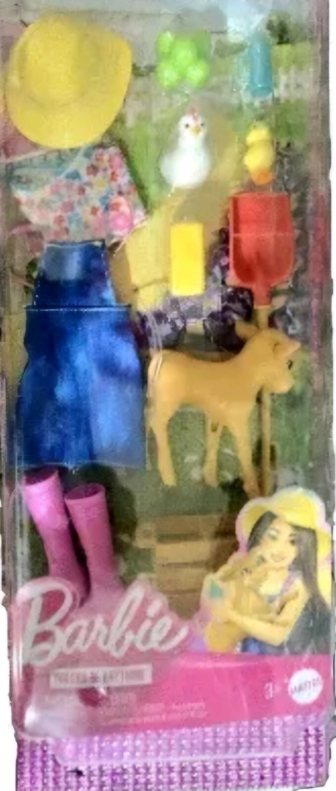 Barbie Farmer Accessories No Doll, Barbie Farm Animals Calf