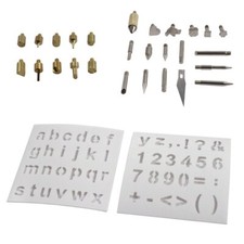 Wood Burning Wood Working and Assorted Soldering Tips Stencil Set Crafting 28pc