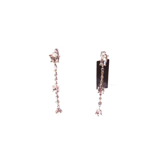 Balenciaga BB Zipper Drop Earrings Silver Tone Made in Italy | eBay