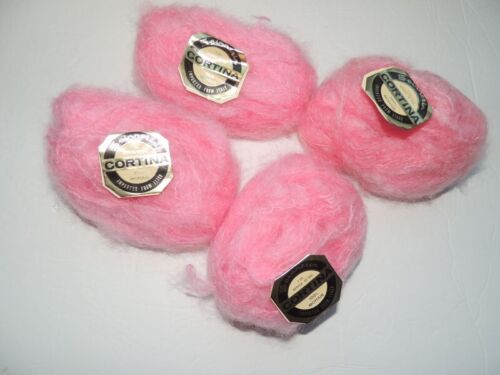 4 aplicaciones de hilo de lujo Spinnerin Cortina 100 % mohair. 1 oz madeja rosa (#447) Italia - Imagen 1 de 6