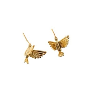 Authentic 14k Gold Plated Dove Stud Earrings