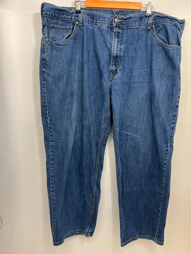 Button Fly Denim Blue Jeans Mens Size 