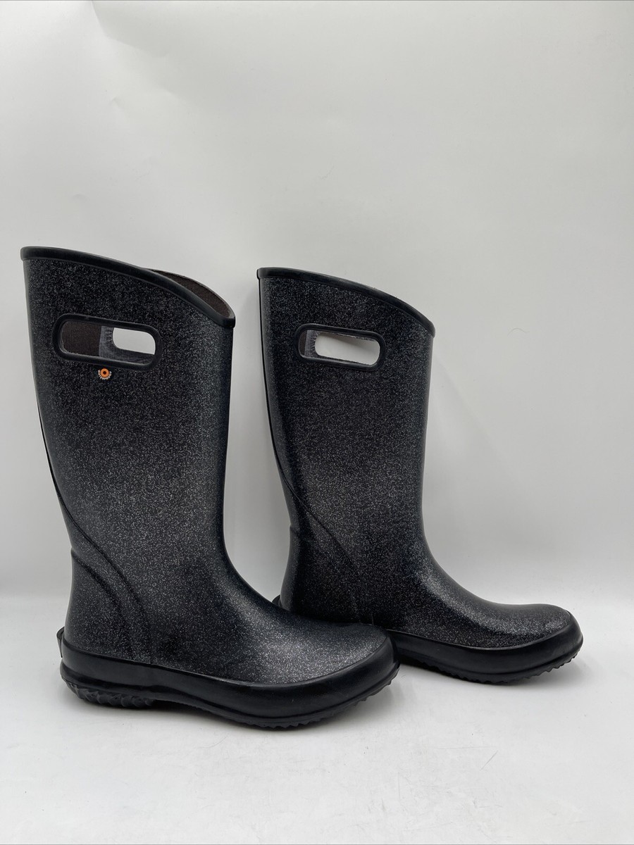 (取寄) ボグス レディース レイン ブーツ グリッター Bogs women Rain Boot Glitter Black Bogs Women's Rainboot Glitter Boots Black Size 8 | eBay