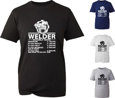 Welder Hourly Rate T-Shirt Funny Welders Fact Welding Welder Gift Unisex Tee Top
