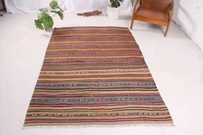 Turkish Rug, 7x4.6 ft Area Kilim, Vintage Rug, Bedroom Kilim, Rugs For Area