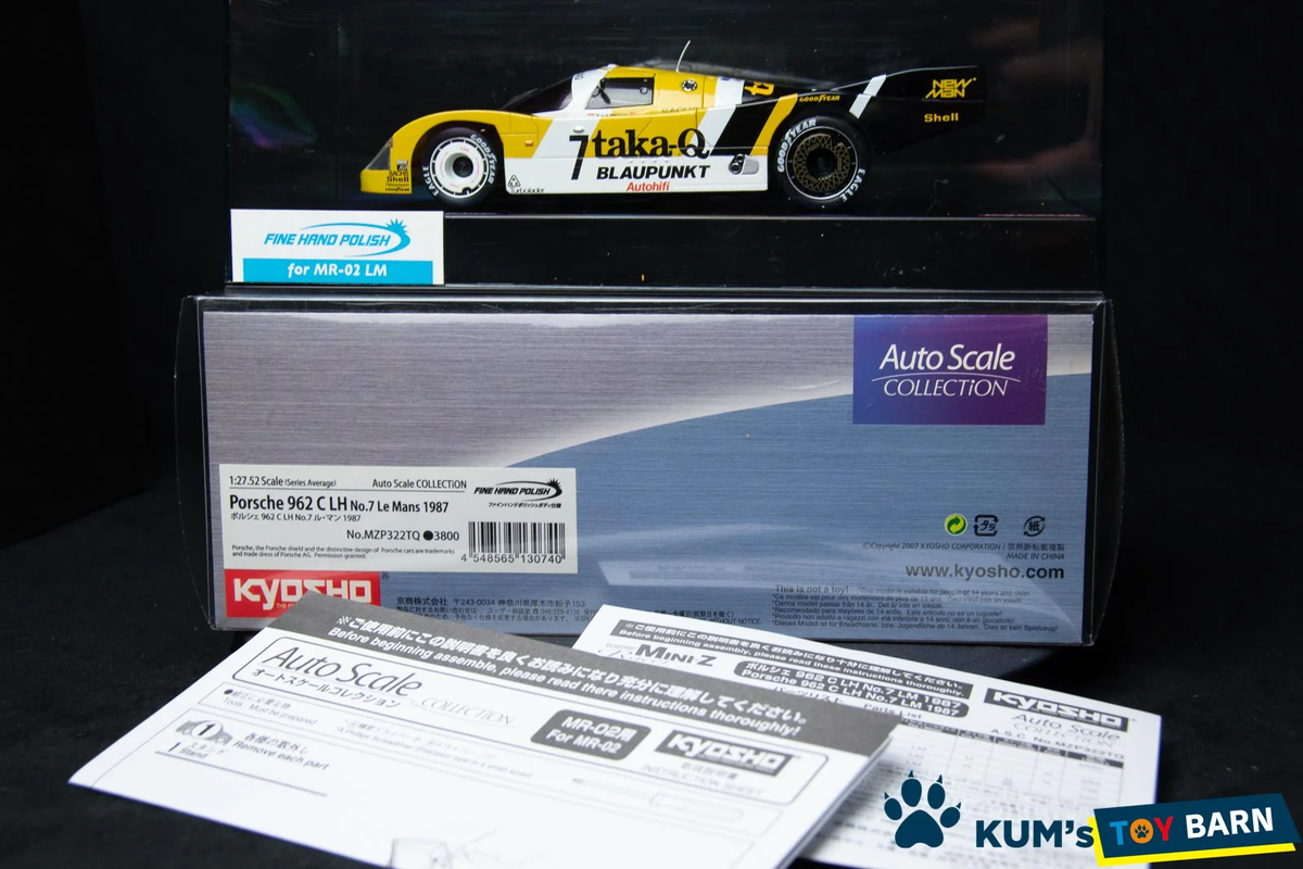 Kyosho Mini-z Body ASC Porsche 962 C LH No.7 Le Mans 1987 Kyosho Mini-z Body ASC Porsche 962 C LH No.7 Le Mans 1987