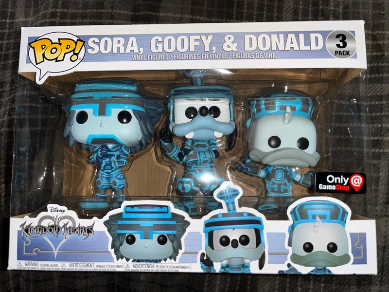 Funko Pop! Vinyl: Kingdom Hearts - Sora, Donald, Goofy (Tron) - 3 Pack -...
