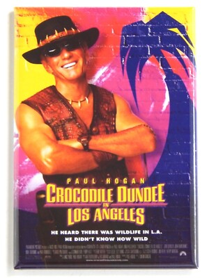 Crocodile Dundee in Los Angeles FRIDGE MAGNET movie poster