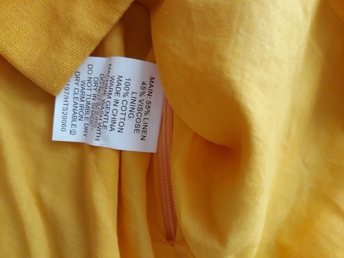 Hi There Karen Walker NWT NEW Linen Daisy Yellow Corset Top 8 Shell Buttons CUTE - Picture 10 of 12