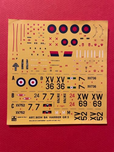 1/72 AIRFIX ESCI HELLER ITALERI MATCHBOX: CHOOSE DECALS HARRIER RAF SPAIN - Picture 4 of 8